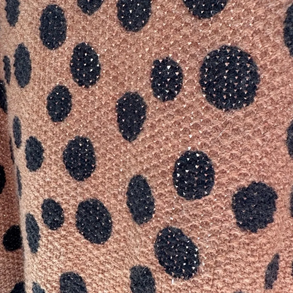 Madewell Brown and Black Polka Dot Sweater Dress